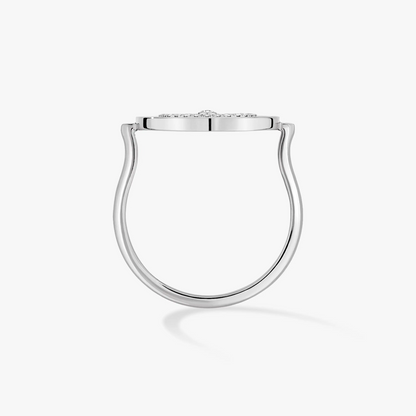 [Aura Jewels]LUCKY MOVE PAVED SILVER DIAMOND RING
