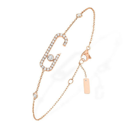[Aura Jewels]BABY MOVE DIAMOND BRACELET(Adjustable length)
