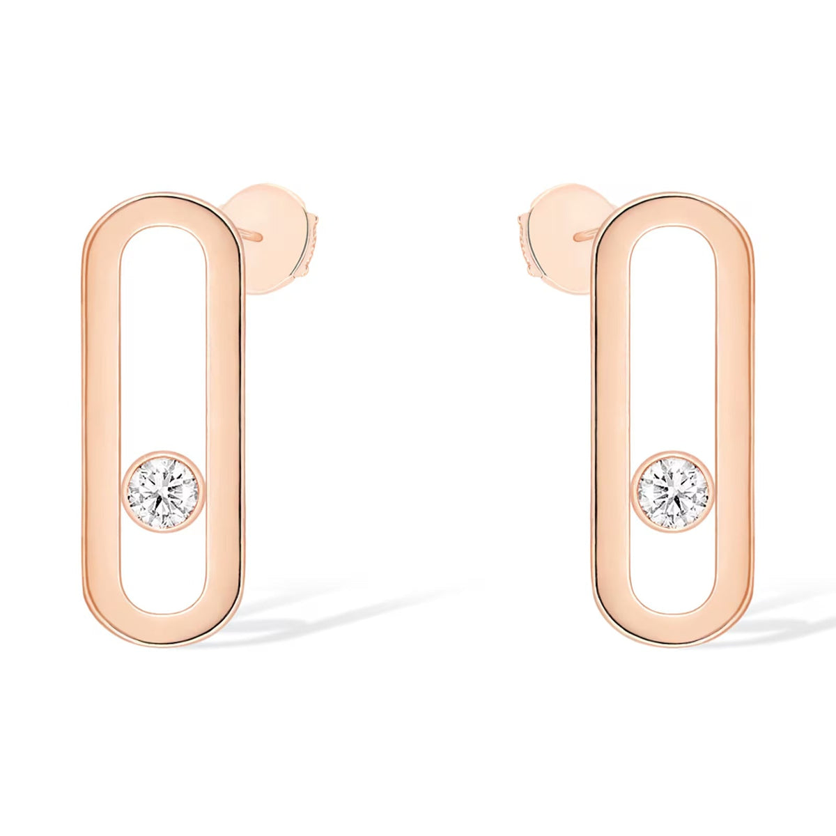 [Aura Jewels]MOVE UNO SMALL 1 DIAMOND EARRINGS