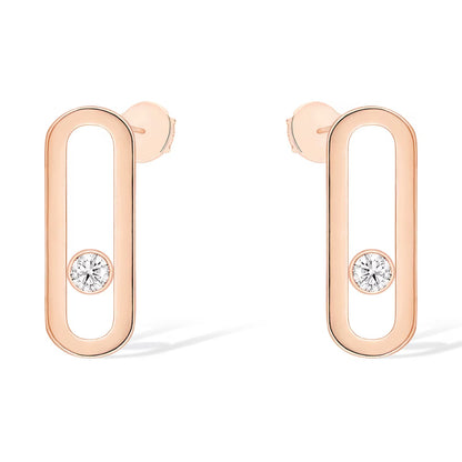 [Aura Jewels]MOVE UNO SMALL 1 DIAMOND EARRINGS