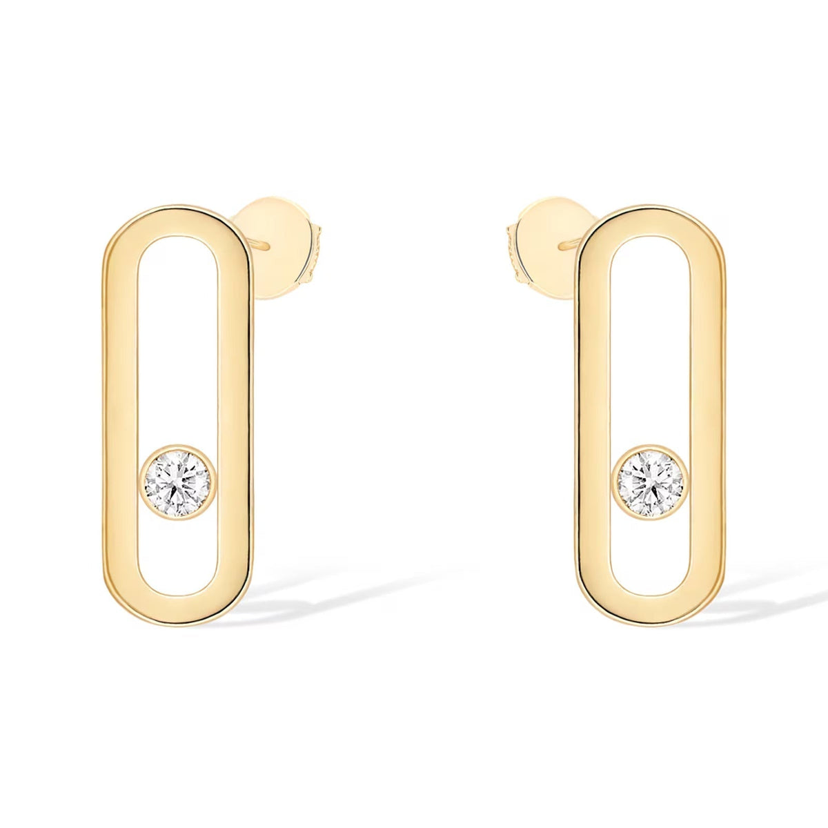 [Aura Jewels]MOVE UNO SMALL 1 DIAMOND EARRINGS