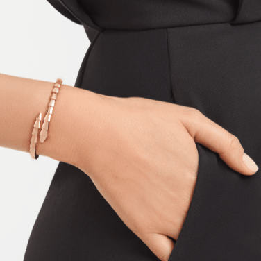 [Aura Jewelry]Viper Silver No‑Diamond Snake Bracelet