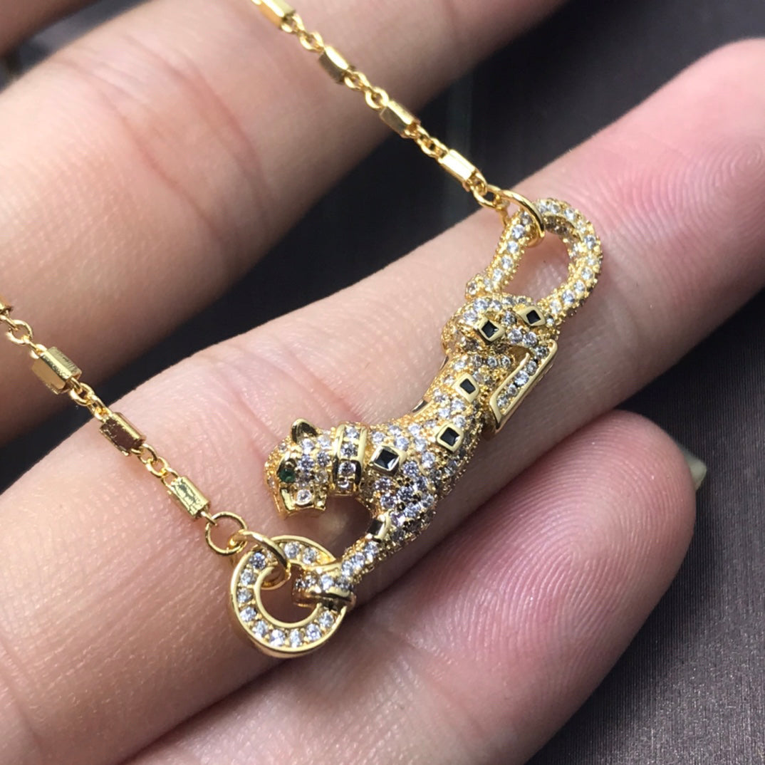 ¡®Aura Jewelry¡¯Pave Panther Pendant Necklace