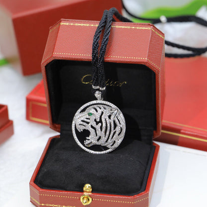 ¡®Aura Jewelry¡ Openwork Tiger Cord Pendant Necklace