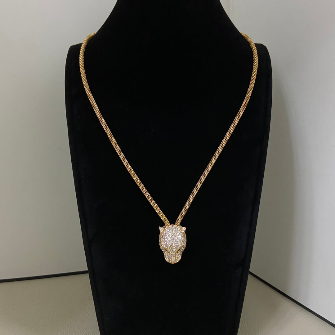 ¡®Aura Jewelry¡¯Panther Head Layered Necklace