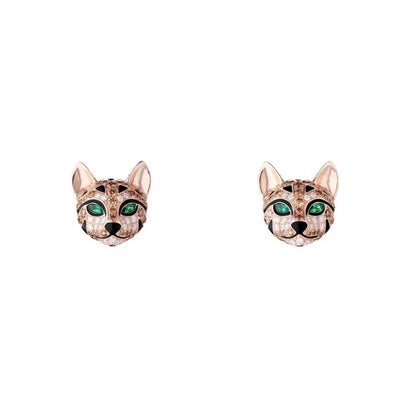 ¡®Aura Jewelry¡¯ Panther Face Stud Earrings