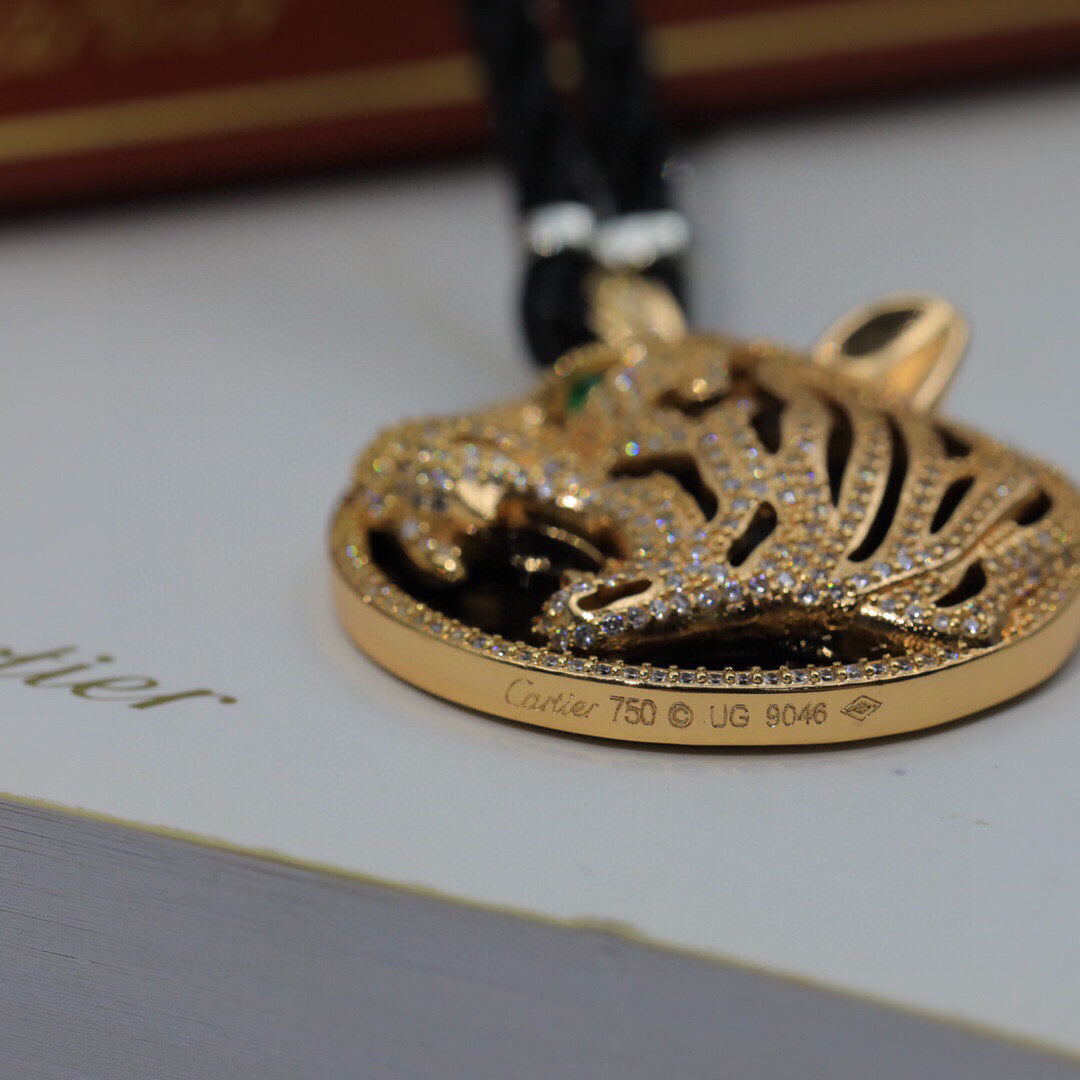 ¡®Aura Jewelry¡ Openwork Tiger Cord Pendant Necklace