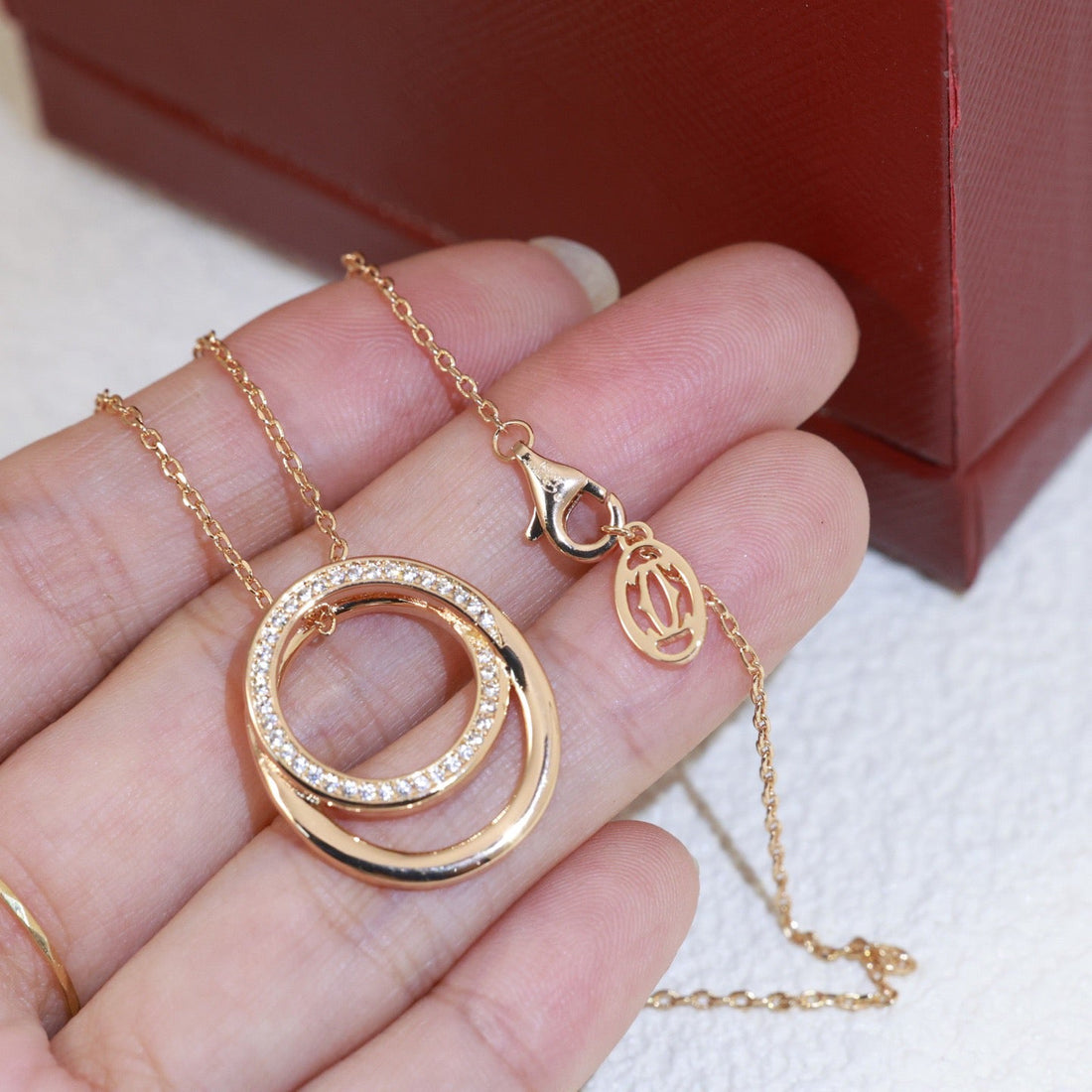 ¡®Aura Jewelry¡¯Double Circle Pendant Necklace