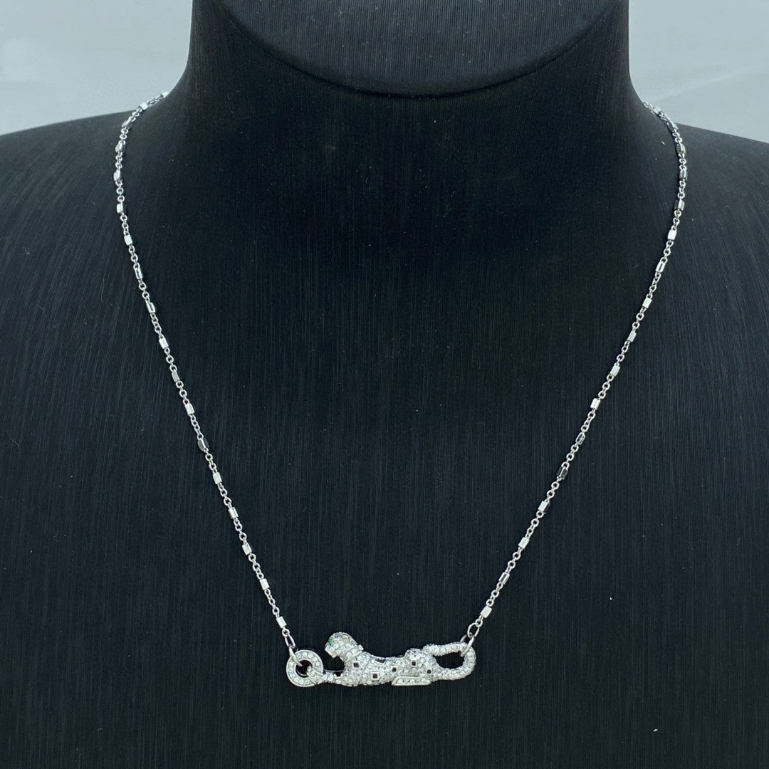 ¡®Aura Jewelry¡¯Pave Panther Pendant Necklace
