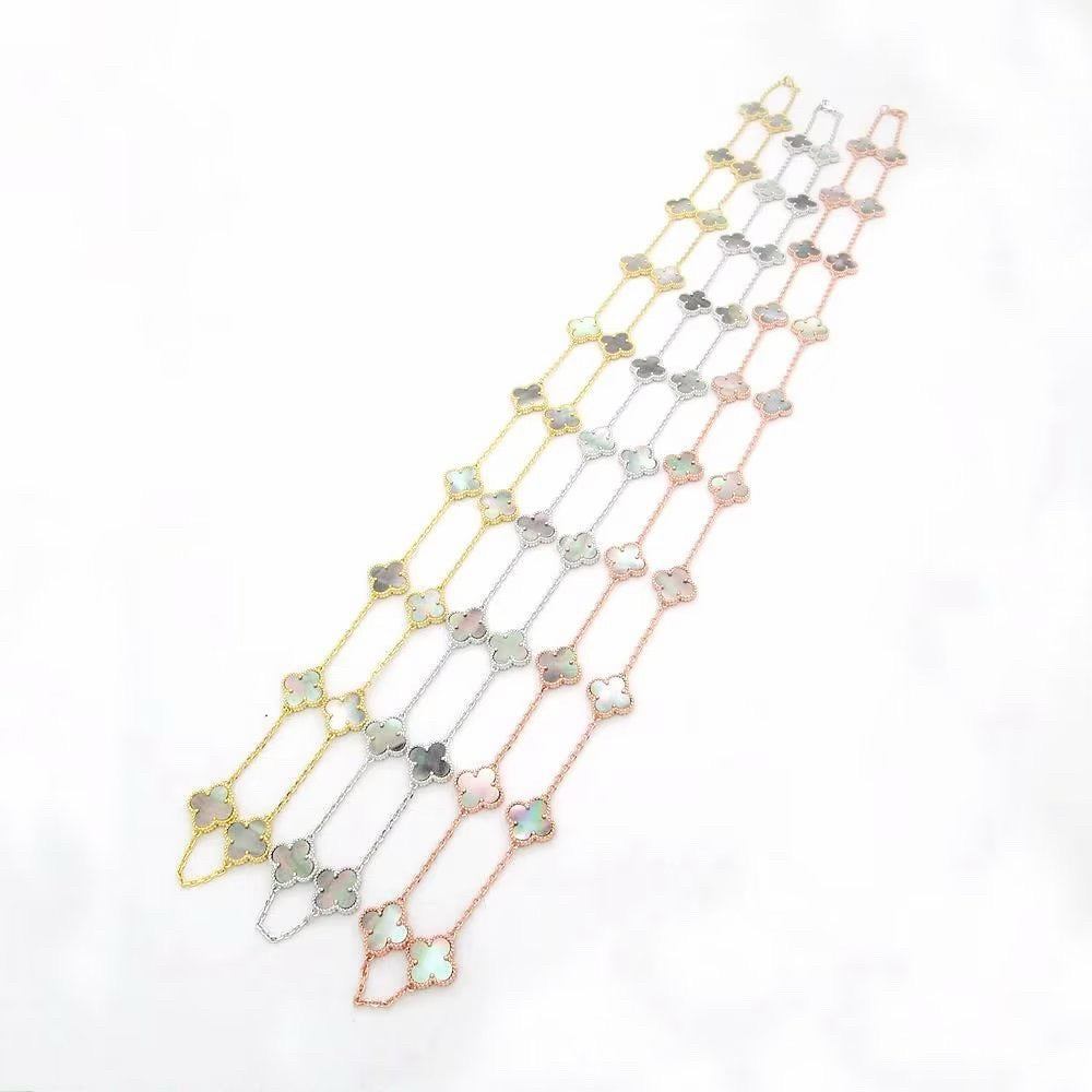 ¡®Aura Jewels¡¯CLOVER 20 MOTIFS PINK MOTHER‑OF‑PEARL ROSE GOLD