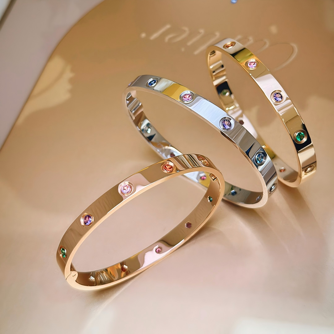 [Aura Jewels]2026 RAINBOW LOVE BRACELET 6.1MM  10 DIAMONDS