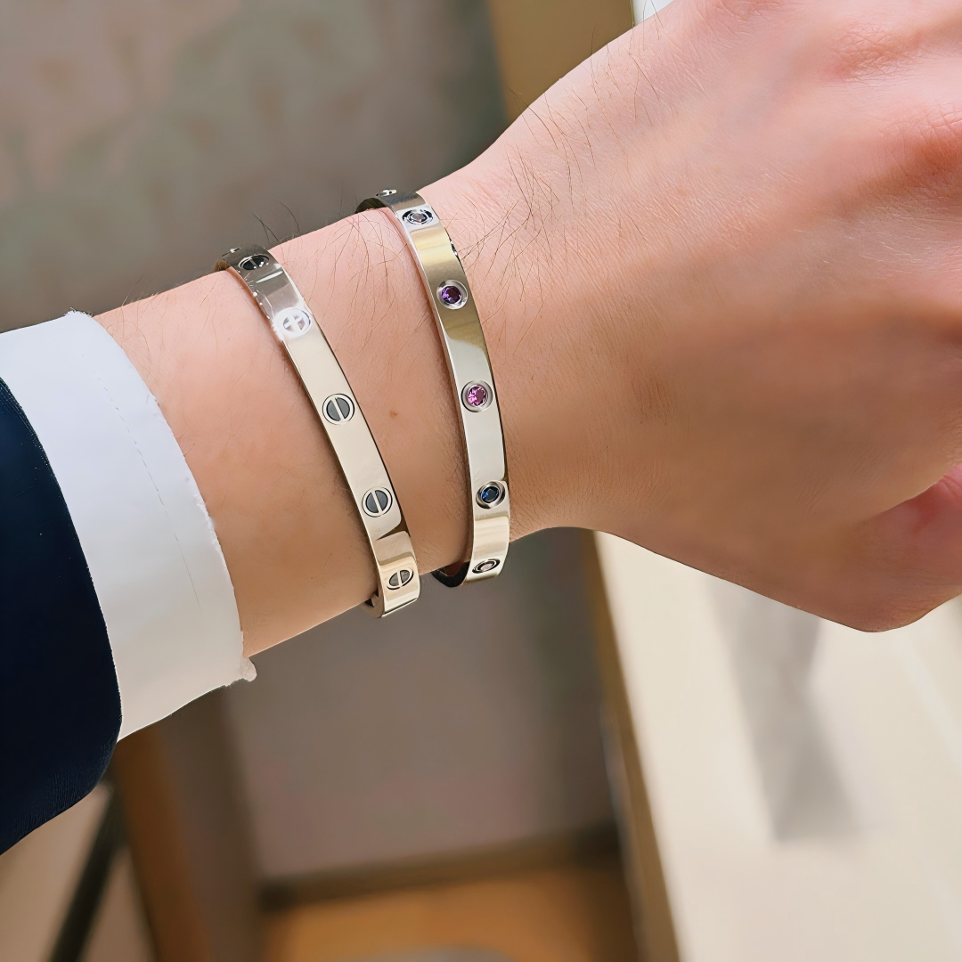 [Aura Jewels]2026 RAINBOW LOVE BRACELET 6.1MM  10 DIAMONDS