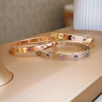 [Aura Jewels]2026 RAINBOW LOVE BRACELET 6.1MM  10 DIAMONDS