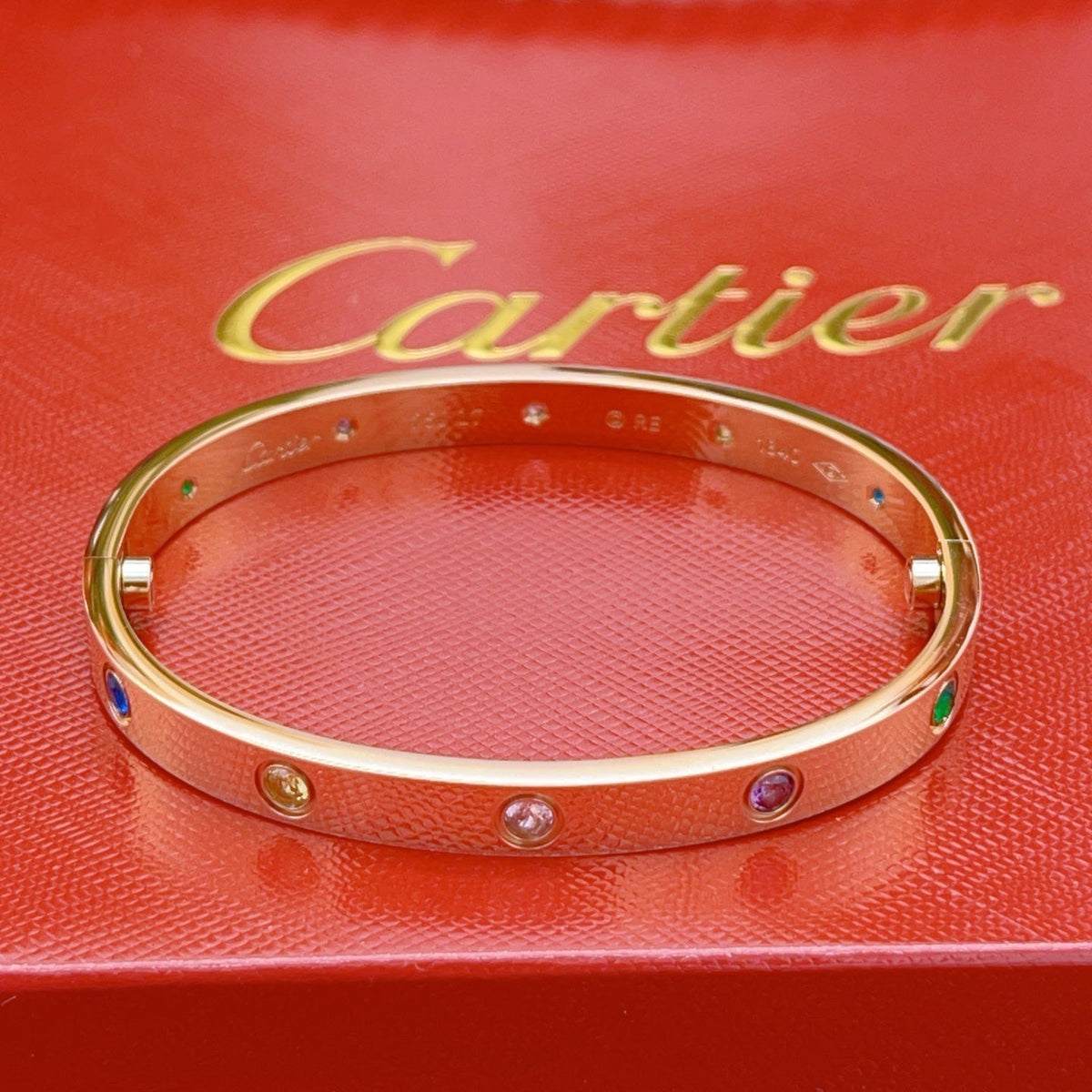 [Aura Jewels]2026 RAINBOW LOVE BRACELET 6.1MM  10 DIAMONDS