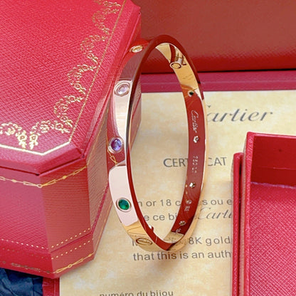 [Aura Jewels]2026 RAINBOW LOVE BRACELET 6.1MM  10 DIAMONDS