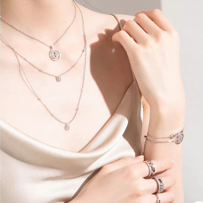 [Aura Jewels]LUCKY MOVER PM PAVED NECKLACE