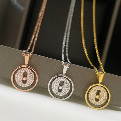 [Aura Jewels]LUCKY MOVER PM PAVED NECKLACE