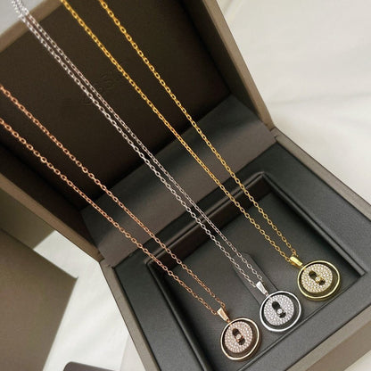 [Aura Jewels]LUCKY MOVER PM PAVED NECKLACE