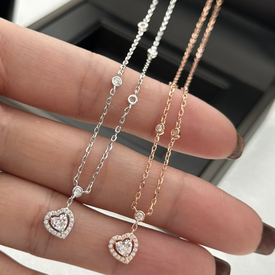 [Aura Jewels]JOY HEART DIAMOND NECKLACE