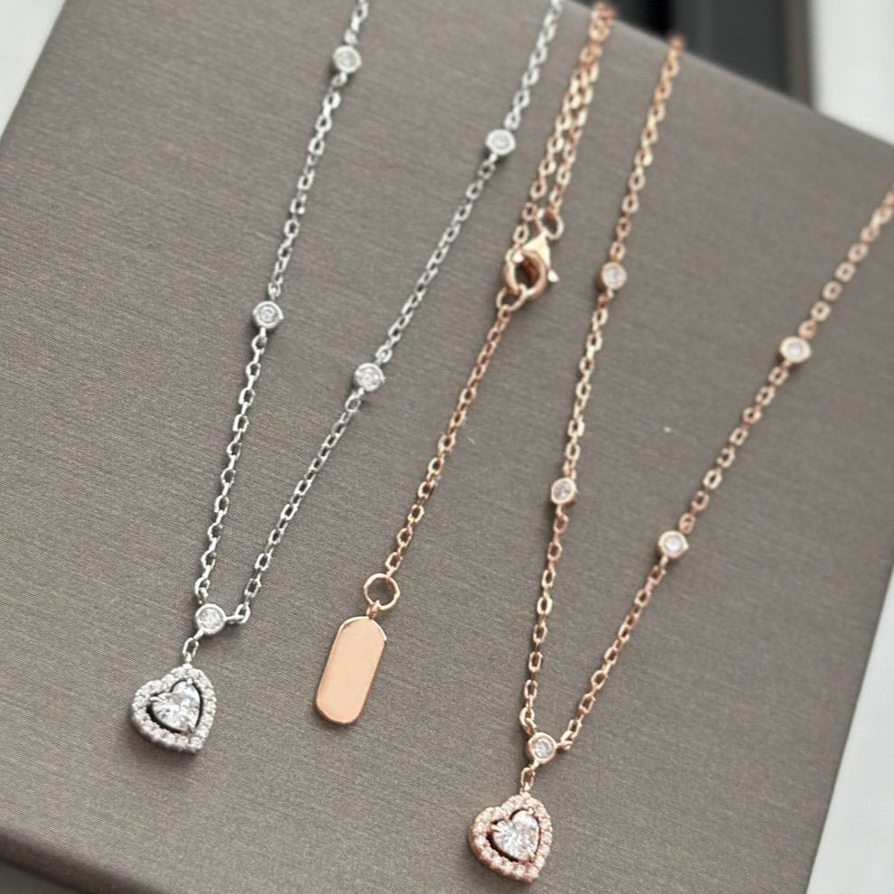 [Aura Jewels]JOY HEART DIAMOND NECKLACE