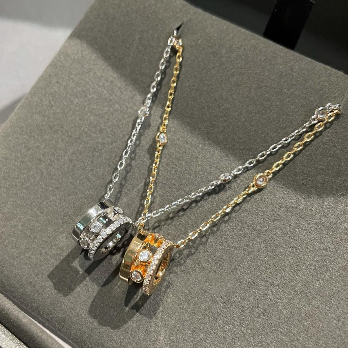[Aura Jewels]CHAIN MOVE ROMANE PEDAND NECKLACE