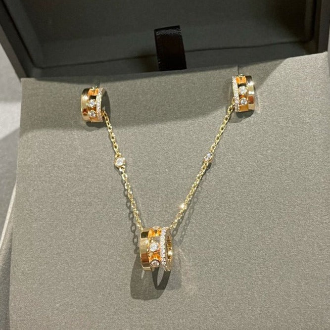 [Aura Jewels]CHAIN MOVE ROMANE PEDAND NECKLACE