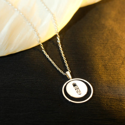 [Aura Jewels]LUCKY MOVE MM SILVER DIAMOND NECKLACE