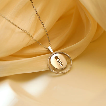 [Aura Jewels]LUCKY MOVE MM SILVER DIAMOND NECKLACE