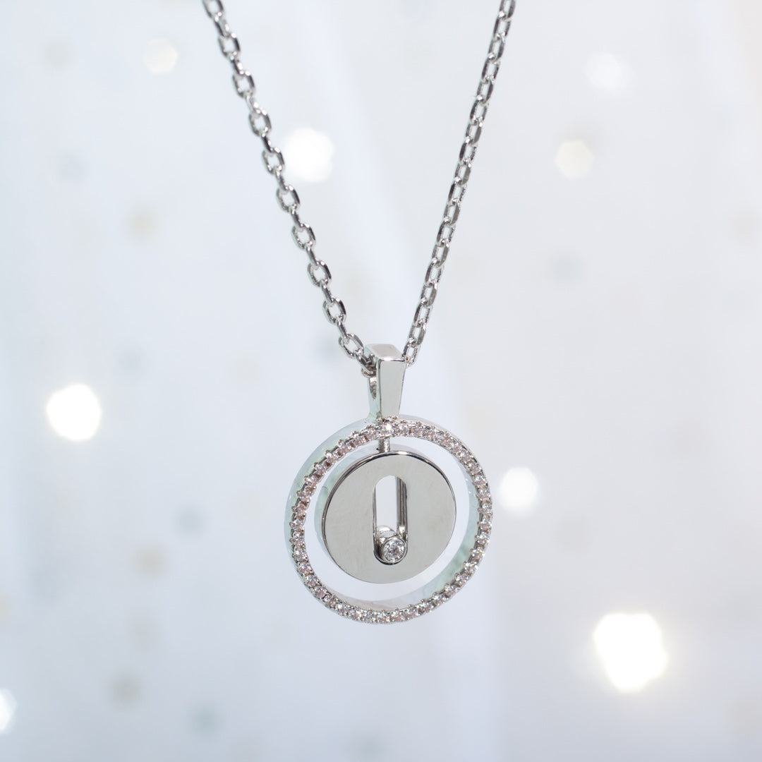 [Aura Jewels]LUCKY MOVE PM NECKLACE SILVER DIAMOND
