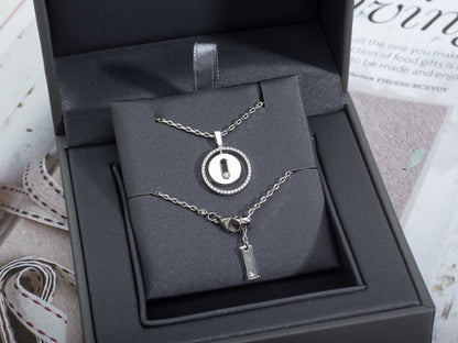 [Aura Jewels]LUCKY MOVE PM NECKLACE SILVER DIAMOND