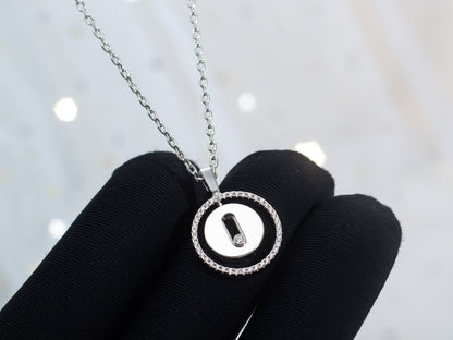 [Aura Jewels]LUCKY MOVE PM NECKLACE SILVER DIAMOND