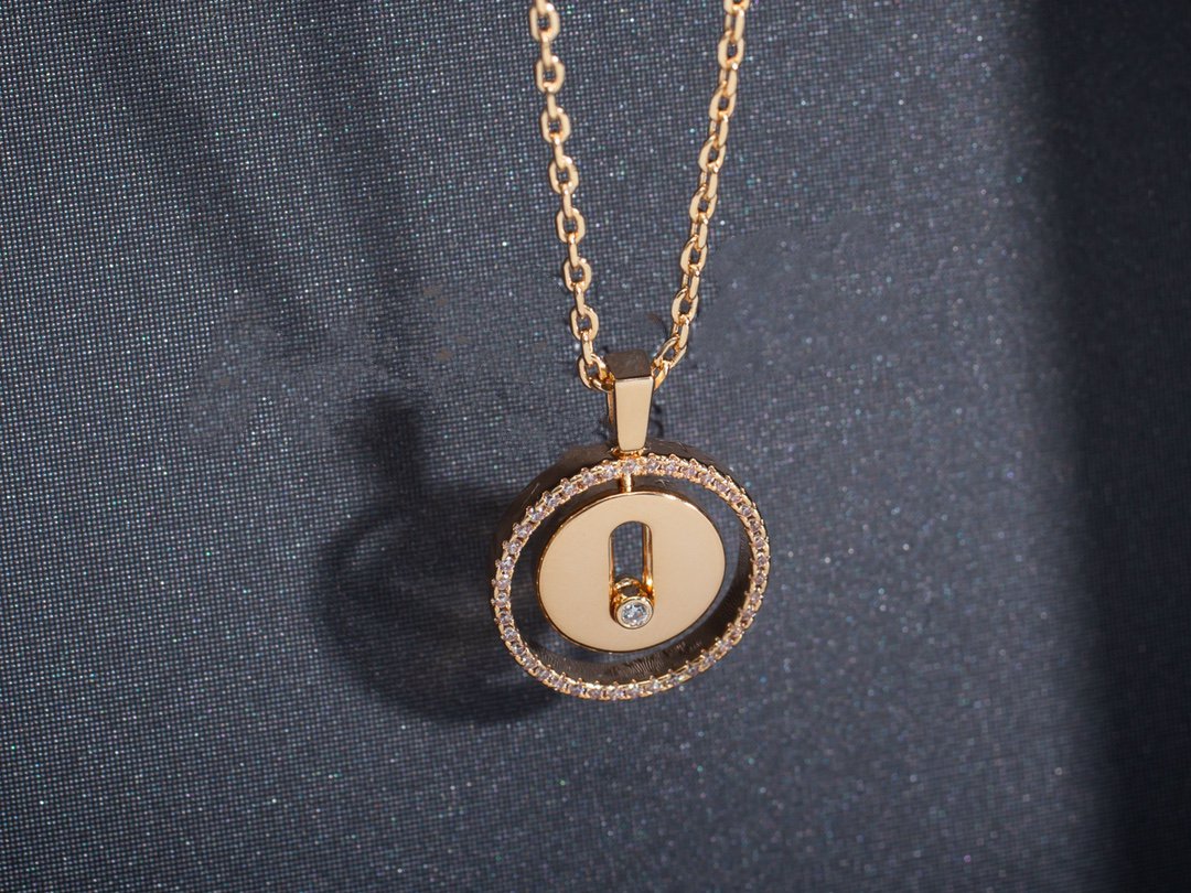 [Aura Jewels]LUCKY MOVE PM NECKLACE PINK GOLD DIAMOND