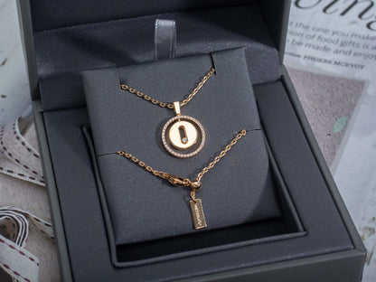 [Aura Jewels]LUCKY MOVE PM NECKLACE PINK GOLD DIAMOND