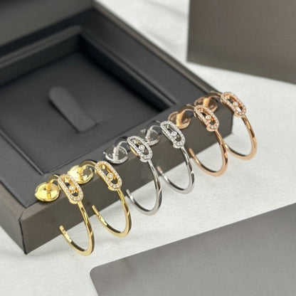 [Aura Jewels]CREOLES MOVE UNO PM DIAMOND EARRINGS