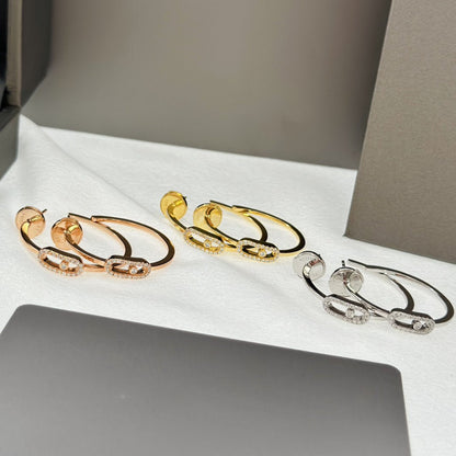 [Aura Jewels]CREOLES MOVE UNO PM DIAMOND EARRINGS
