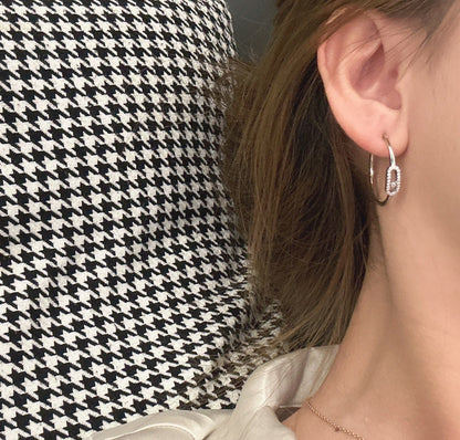 [Aura Jewels]CREOLES MOVE UNO PM DIAMOND EARRINGS
