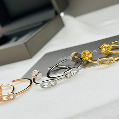 [Aura Jewels]CREOLES MOVE UNO PM DIAMOND EARRINGS
