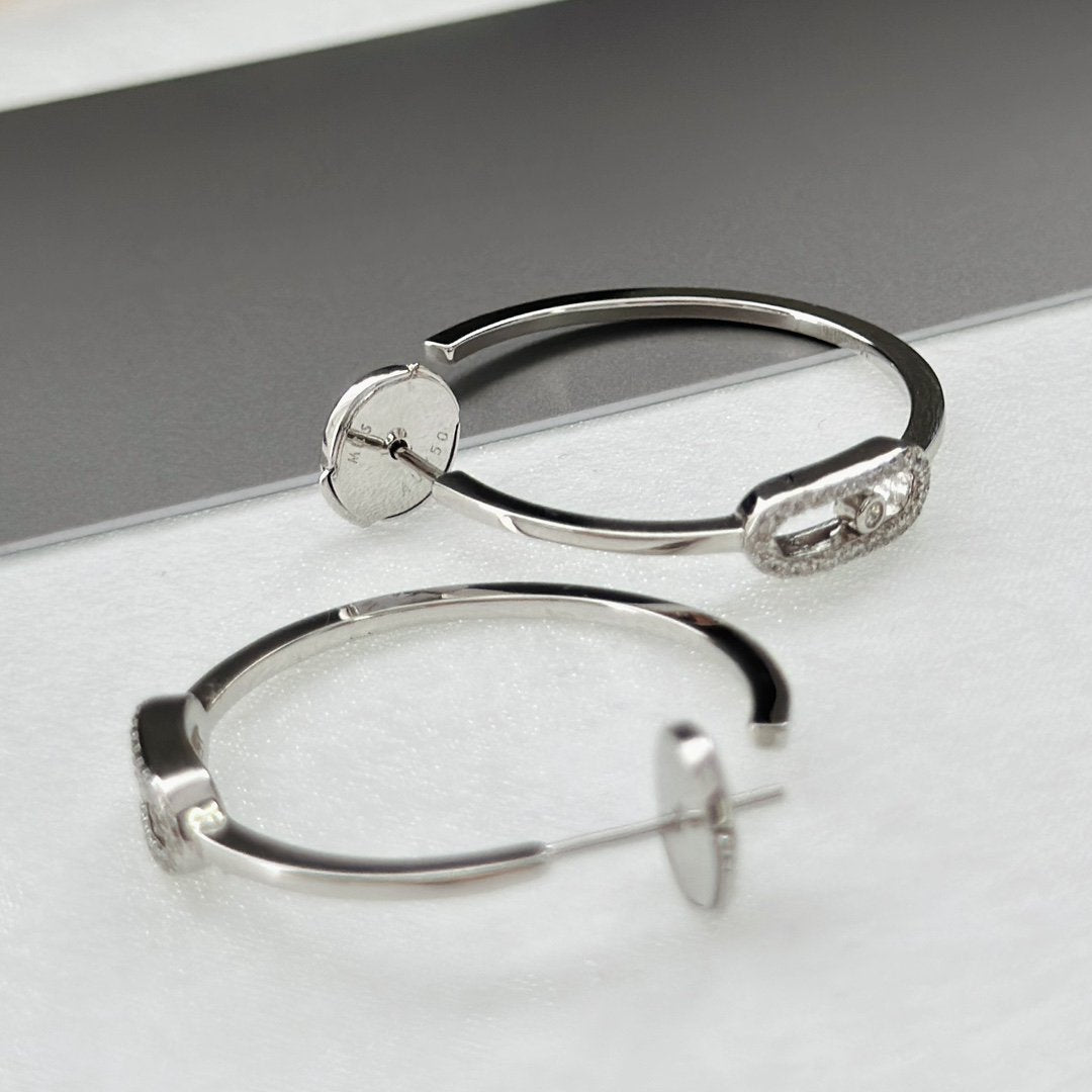 [Aura Jewels]CREOLES MOVE UNO PM DIAMOND EARRINGS