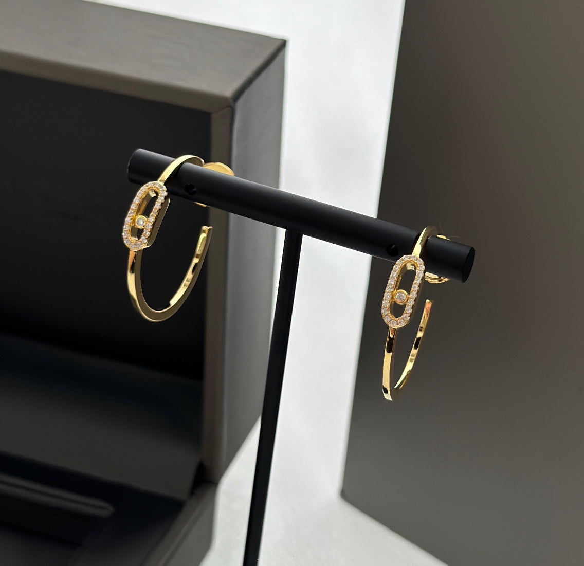 [Aura Jewels]CREOLES MOVE UNO PM DIAMOND EARRINGS