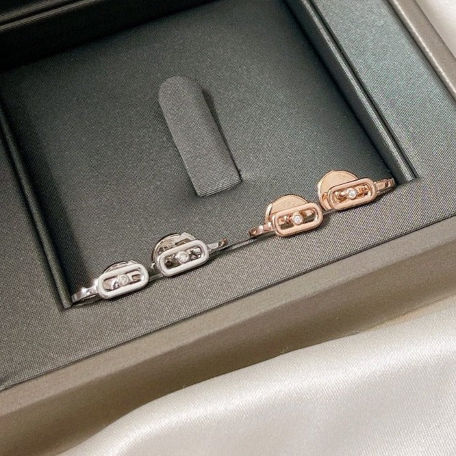 [Aura Jewels]CREOLES MOVE UNO MINI 1 DIAMOND EARRINGS