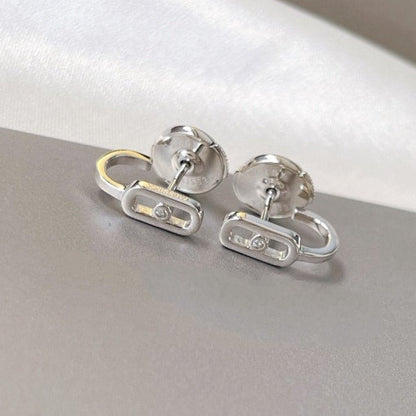 [Aura Jewels]CREOLES MOVE UNO MINI 1 DIAMOND EARRINGS