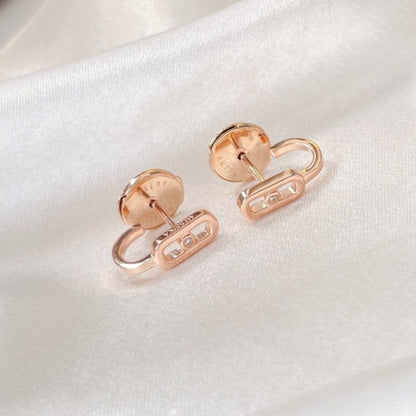 [Aura Jewels]CREOLES MOVE UNO MINI 1 DIAMOND EARRINGS