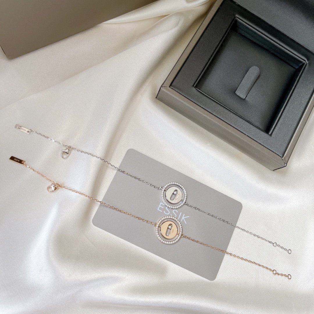 [Aura Jewels]LUCKY MOVE PAVED DIAMOND BRACELET