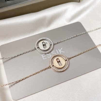 [Aura Jewels]LUCKY MOVE PAVED DIAMOND BRACELET