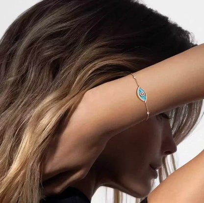 [Lume Jewelry]M LUCKY EYE TURQUOISE ROSE GOLD BRACELET