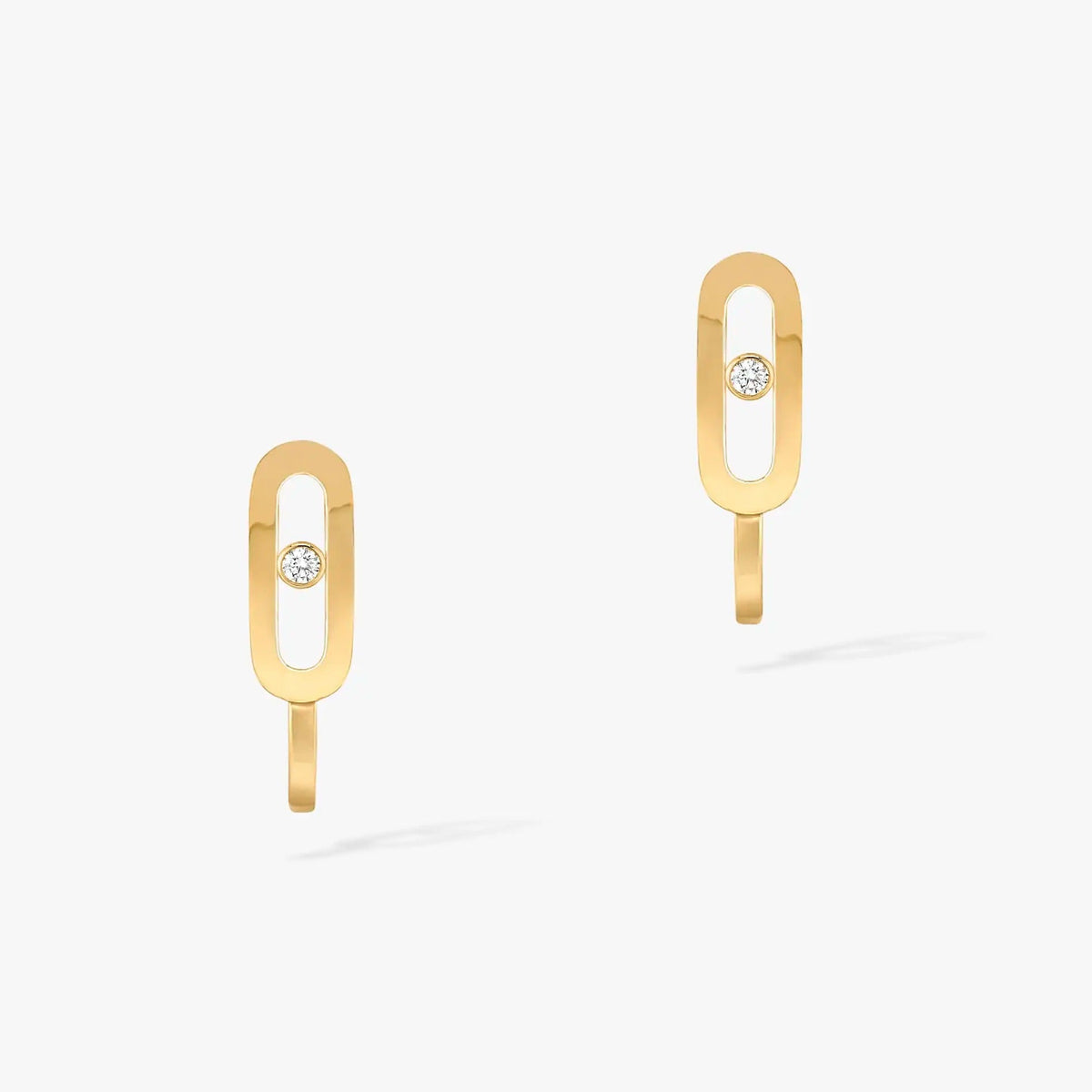[Aura Jewels]CREOLES MOVE UNO MINI 1 DIAMOND EARRINGS