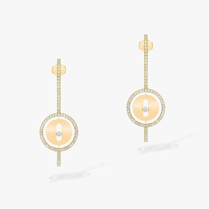 [Aura Jewels]LUCKY MOVE ARROW PINK GOLD DIAMOND EARRINGS