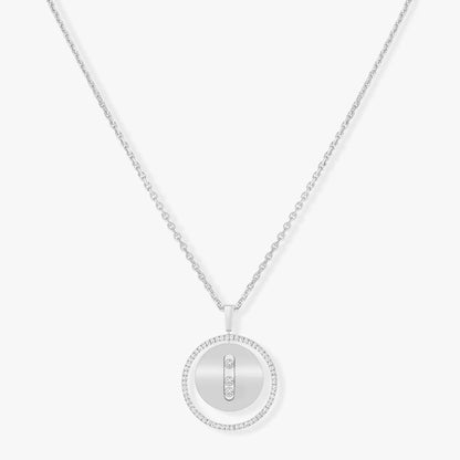 [Aura Jewels]LUCKY MOVE MM SILVER DIAMOND NECKLACE