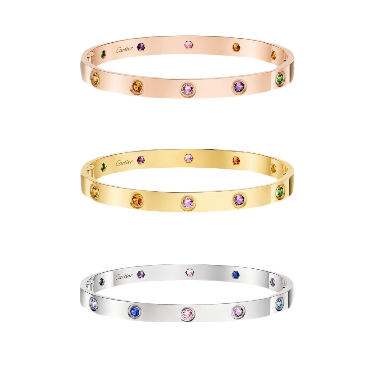 [Aura Jewels]2026 RAINBOW LOVE BRACELET 6.1MM  10 DIAMONDS