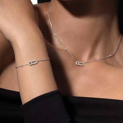 [Aura Jewels]Diamond Necklace Move Uno